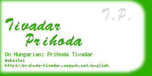 tivadar prihoda business card